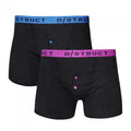 Front - Dstruct Mens Plain Boxers (Pack Of 2)