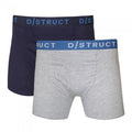 Front - Dstruct Mens Plain Contrast Boxers (Pack Of 2)
