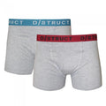 Front - Dstruct Mens Plain Boxer Shorts (Pack Of 2)