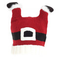 Front - Adults Unisex Christmas Santa Feet Knitted Hat