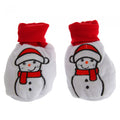 Front - Nursery Time Baby Christmas Snowman Booties