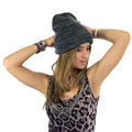 Black Melange - Back - Atlantis Fusion Melange Double Skin Beanie