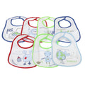 Blue - Front - Baby Patterned 7 Days Of The Week Bibs In Boys & Girls Options (Pack Of 7)