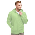 Neo Mint - Back - SG Mens Plain Full Zip Hooded Sweatshirt
