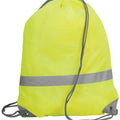 Hi-Vis Yellow - Back - Shugon Stafford Plain Drawstring Tote Bag - 13 Litres