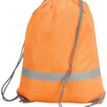 Hi Vis Orange - Back - Shugon Stafford Plain Drawstring Tote Bag - 13 Litres