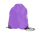 Purple - Back - Shugon Stafford Plain Drawstring Tote Bag - 13 Litres