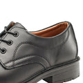 Black - Side - Dennys Unisex COMFORT GRIP Steel Toe Cap Managers Safety Shoe - Footwear