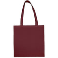 Burgundy - Back - Jassz Bags "Beech" Cotton Large Handle Shopping Bag - Tote