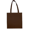 Brown - Back - Jassz Bags "Beech" Cotton Large Handle Shopping Bag - Tote