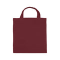 Claret - Back - Jassz Bags "Cedar" Cotton Short Handle Shopping Bag - Tote