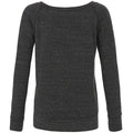 Charcoal Black Triblend - Back - Bella Ladies-Womens Slouchy Wideneck Relaxed Fit Sweatshirt