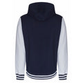 Navy-White - Back - FDM Mens Active Zip Hoodie