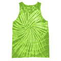 Spiral Lime - Front - Colortone Womens-Ladies Sleeveless Tie-Dye Tank Top
