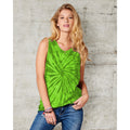 Spiral Lime - Back - Colortone Womens-Ladies Sleeveless Tie-Dye Tank Top