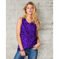 Spiral Purple - Back - Colortone Womens-Ladies Sleeveless Tie-Dye Tank Top