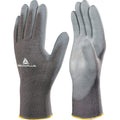 Grey - Side - Delta Plus Knitted Polyester Work Safety Gloves