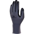 Grey-Black - Front - Delta Plus Knitted Polyester Work Safety Gloves