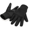 Black - Front - Beechfield Unisex Adults Softshell Sports Tech Gloves