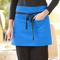 Sapphire - Back - Dennys Ladies-Womens Short Bar Workwear Apron (Pack of 2)