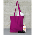 Pink - Back - Jassz Bags "Beech" Cotton Large Handle Shopping Bag - Tote (Pack of 2)