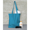 Mid Blue - Back - Jassz Bags "Beech" Cotton Large Handle Shopping Bag - Tote (Pack of 2)