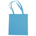 Turquoise - Front - Jassz Bags "Beech" Cotton Large Handle Shopping Bag - Tote (Pack of 2)
