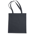 Dark Grey - Front - Jassz Bags "Beech" Cotton Large Handle Shopping Bag - Tote (Pack of 2)