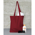 Burgundy - Back - Jassz Bags "Beech" Cotton Large Handle Shopping Bag - Tote (Pack of 2)