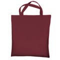 Claret - Front - Jassz Bags "Cedar" Cotton Short Handle Shopping Bag - Tote (Pack Of 2)