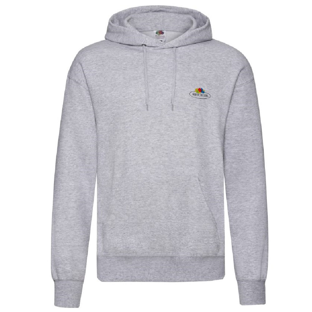 Grey Heather - Front - Fruit of the Loom Mens Vintage Small Logo Heather Hoodie