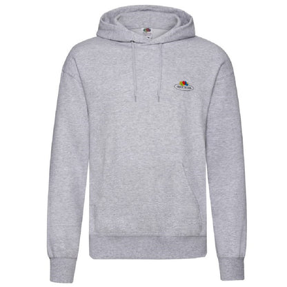 Grey Heather - Front - Fruit of the Loom Mens Vintage Small Logo Heather Hoodie