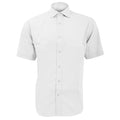 White - Front - Kustom Kit Mens Superior Oxford Short Sleeved Shirt
