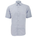 Light Blue - Front - Kustom Kit Mens Superior Oxford Short Sleeved Shirt
