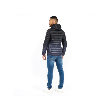 Black - Back - Crosshatch Mens Rawfade Padded Jacket