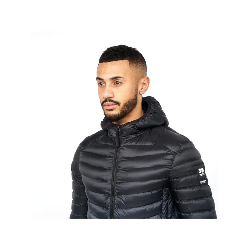 Black - Side - Crosshatch Mens Rawfade Padded Jacket