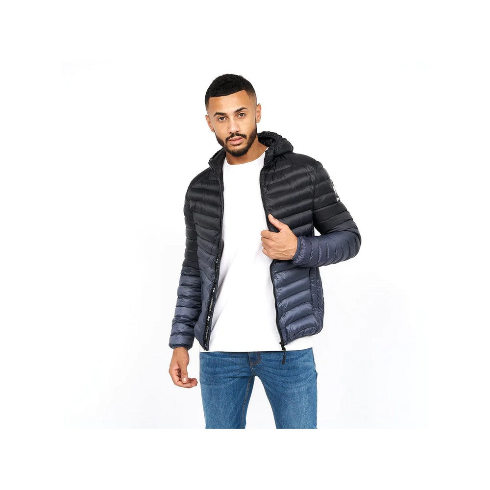 Black - Lifestyle - Crosshatch Mens Rawfade Padded Jacket