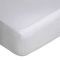 White - Back - Belledorm 100% Cotton Sateen Fitted Sheet