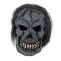Grey - Front - Bristol Novelty Unisex Adults Skull Mask With Hair