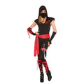 Black-Red - Front - Bristol Novelty Womens-Ladies Dragon Ninja Costume
