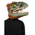 Green-Orange - Back - Jurassic World Pyroraptor Movable jaws Mask