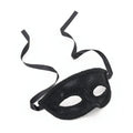 Black - Back - Bristol Novelty Black Eye Mask With Ribbon Tie