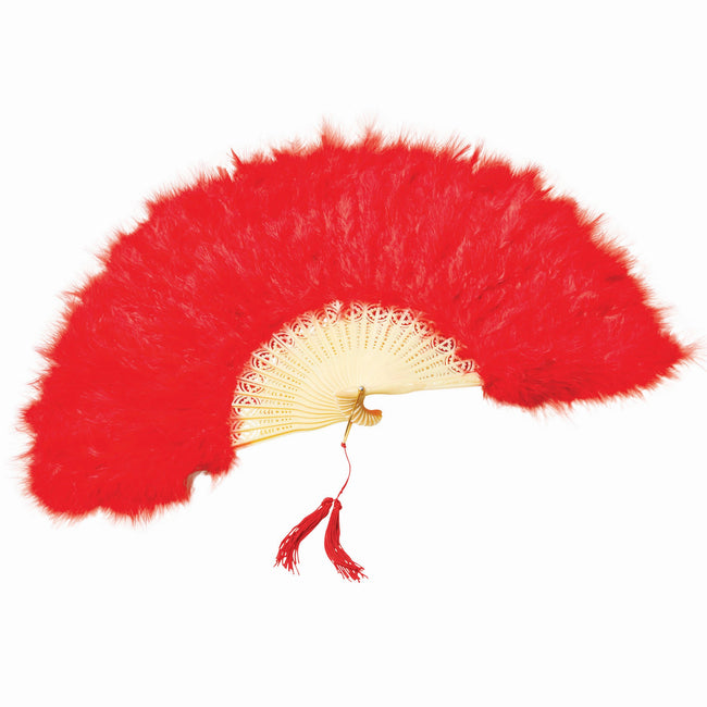 Red - Front - Bristol Novelty Feather Fan
