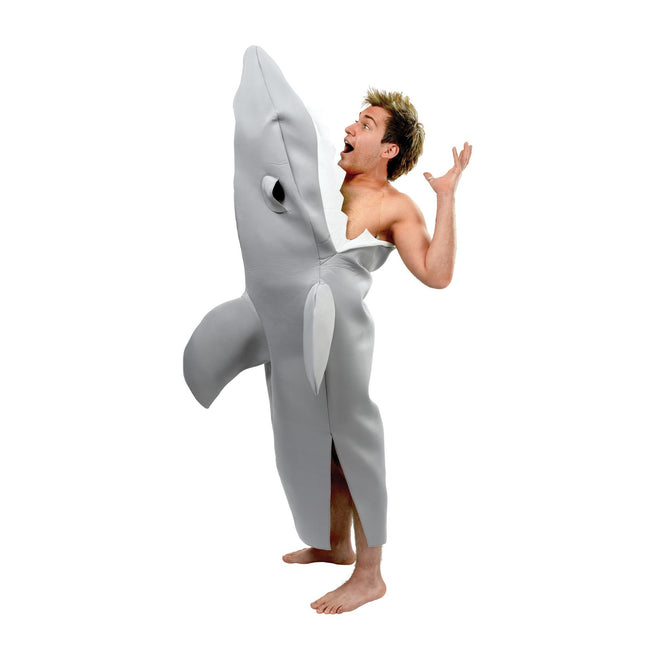 Grey - Front - Bristol Novelty Unisex Adults Shark Bite Costume