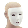 White - Back - Bristol Novelty Unisex Adults Plain Plastic Face Mask (Pack Of 12)