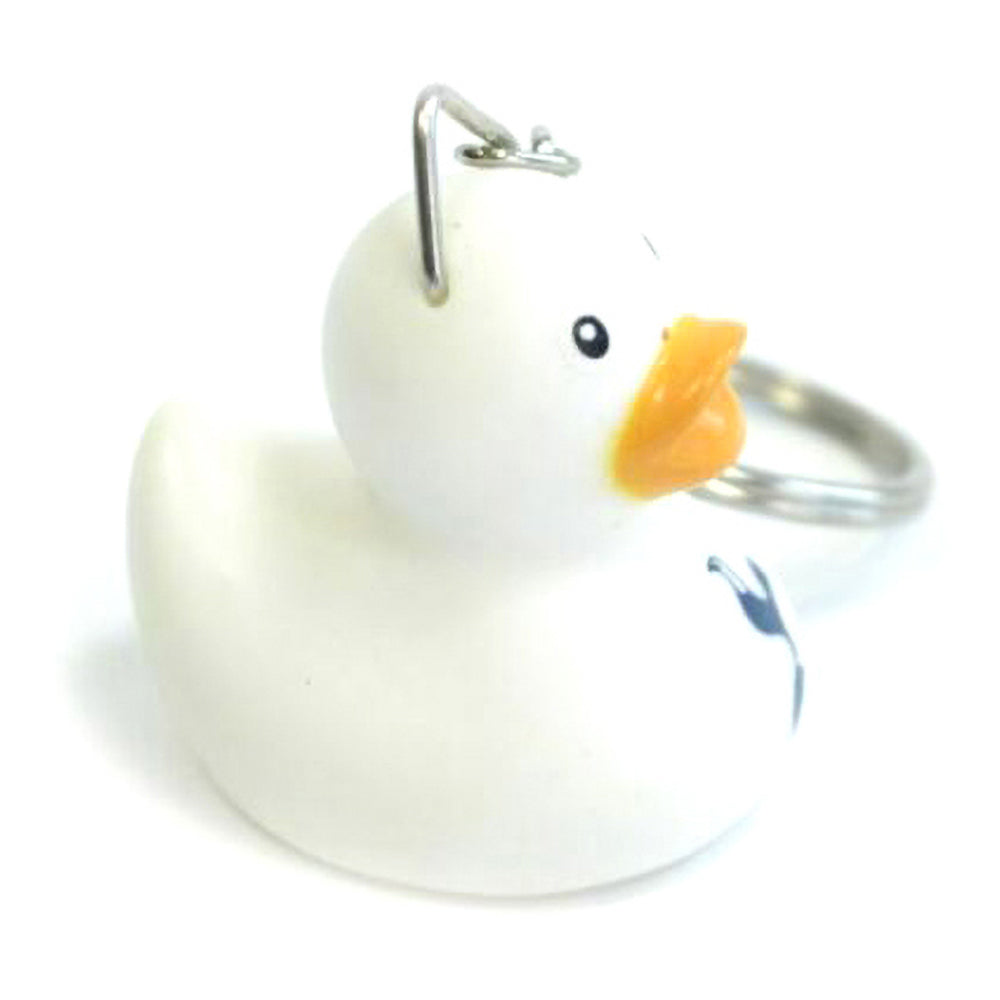 White - Front - Tottenham Hotspur FC Official Football Mini Duck Keyring