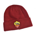 Burgundy - Front - AS Roma Unisex Adult Knitted Beanie