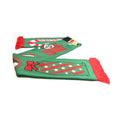 Red-Green-White - Back - Red Bus Sleigh Christmas Scarf