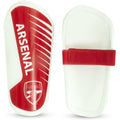 Red-White - Side - Arsenal FC Childrens-Kids Spiked Slip-In Shin Guards