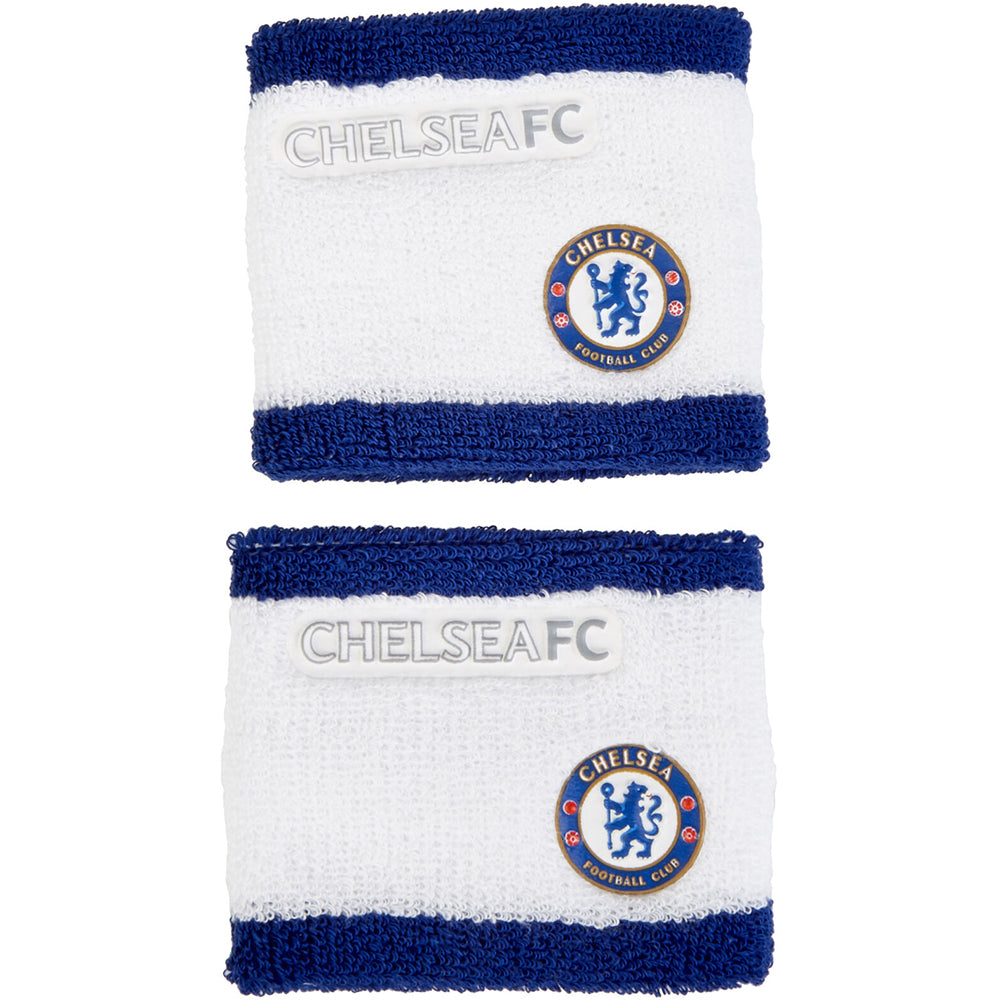 Blue-White - Back - Chelsea FC Official Football Sweatbands (Set Of 2)